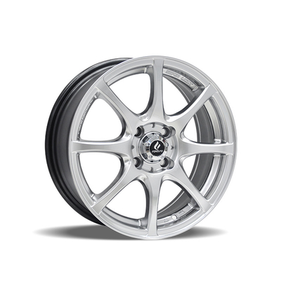 15x6 Flow Form Aluminum Alloy Wheels 4X100 Bolt Pattern with Black Rim and Light Weight Fit for Toyota Hyundai and Ford